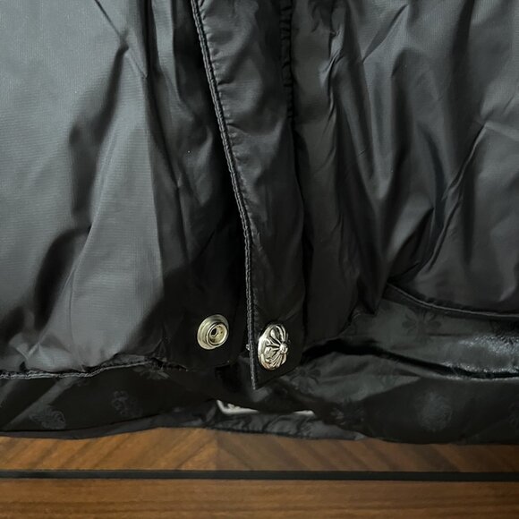 Chrome Hearts Black Zip-Up Hooded Down Jacket - Picture 5 of 10